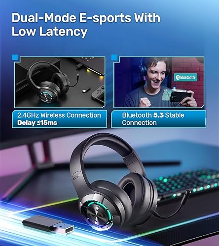 Miniatura 2 de HECATE by Edifier G30S Auriculares con cable para juegos, transmisión de modo dual Bluetooth 5.3, efectos de sonido de juego, micrófono con