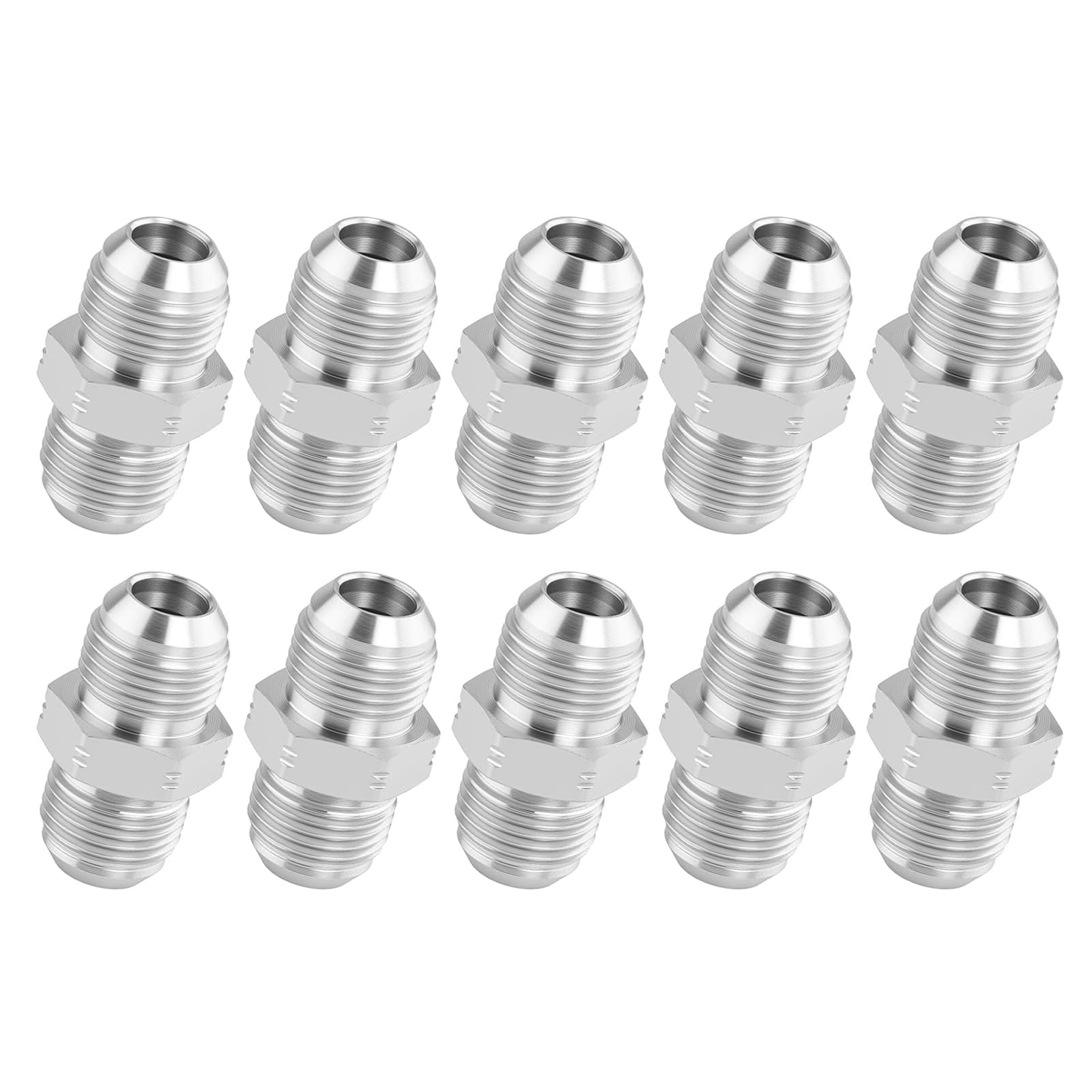 Msioytog Multicolor 10Pcs High Stainless Steel Connectors For Garden Irrigation Systems And Hydraulics Equipment Maintenances Stainless Steel Adapters Hose Connector