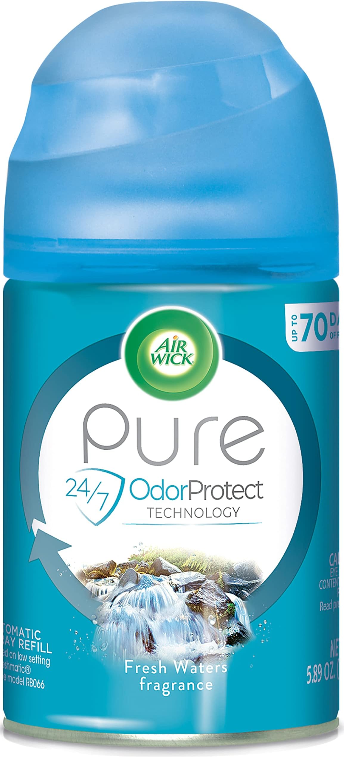 Automatic Air Freshener Spray Refill, 1ct, Fresh Waters, Odor Neutralization, Essential Oils
