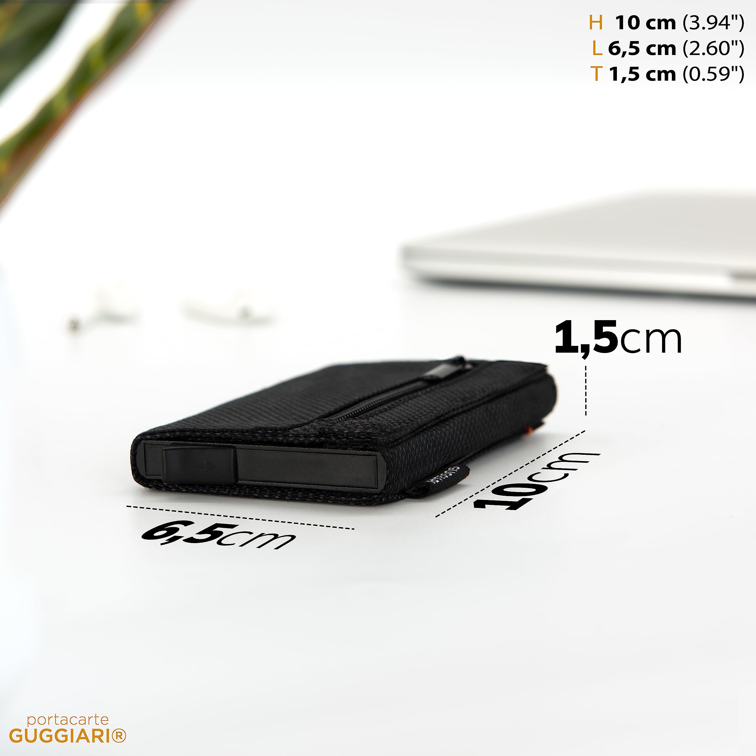 GUGGIARI® Tarjetero Hombre con Monedero y Cierre Magnético - Cartera RFID de Aluminio