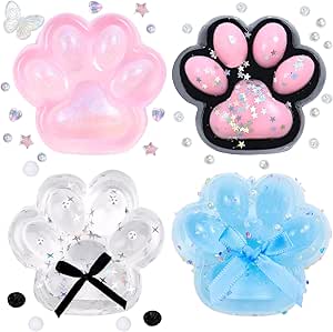 JurciCat 4 Pcs Squishy Patte De Chat Yoyo Taba Fufu Squishy Geant Avec Balles Amusant Anti