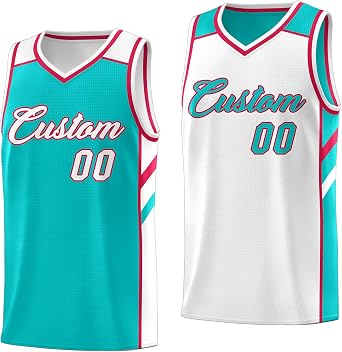 Custom Basketball Jersey - Reversible Sports Vest Add Any Team Name Number Personalized Jersey for Men/Youth