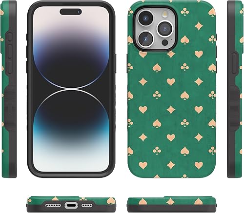 Vista 1332 de Casely Funda para iPhone 15 Pro Jardín Secreto Flores mixtas Funda atrevida Compatible con MagSafe y botón de acción Jardín Secreto Floral
