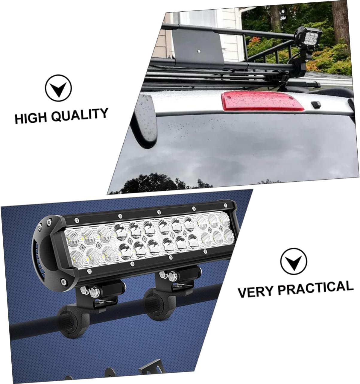 Outanaya 1Set Auto Car Spotlight Bracket Motorcycle Bumper Light Mounting Kit Compatible with LED Fog Lights Strong and Stable Design for Roof Rack and Bull Bar