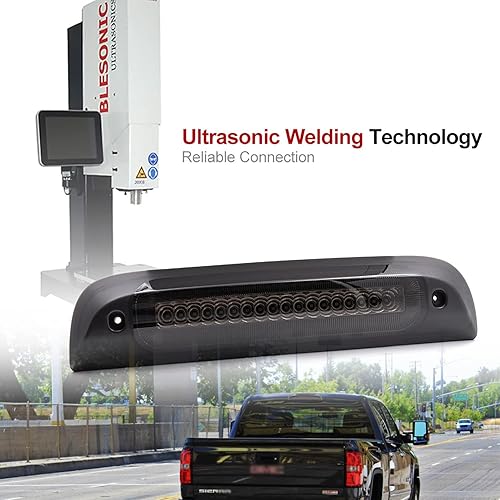 Miniatura 4 de NSLUMO Tercera luz de freno LED de repuesto para Chevy Silverado GMC Sierra 1500 2500HD 3500HD rojo estroboscópico trasero tercer centro de freno de