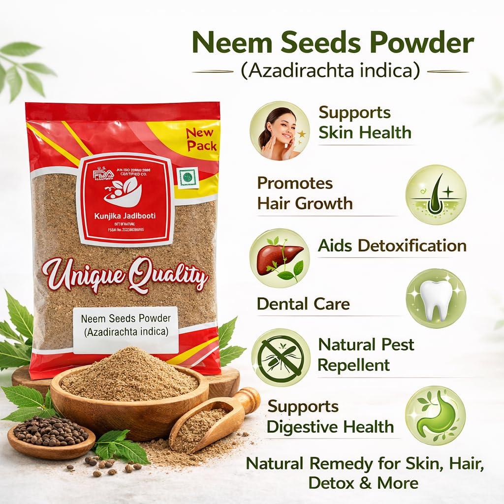 Neem Seeds Powder (Nimboli) | Azadirachta Indica | 100% Natural & Pure | Herbal care for Skin & Plant Care | No Additives -100 gm — Amazon image 5