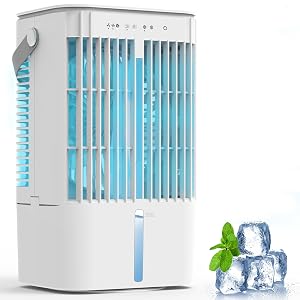Portable Air Conditioner 1200mL Evaporative Air Cooler Personal Mini Air Conditioner with 3 Speeds 2 4H Timer 120