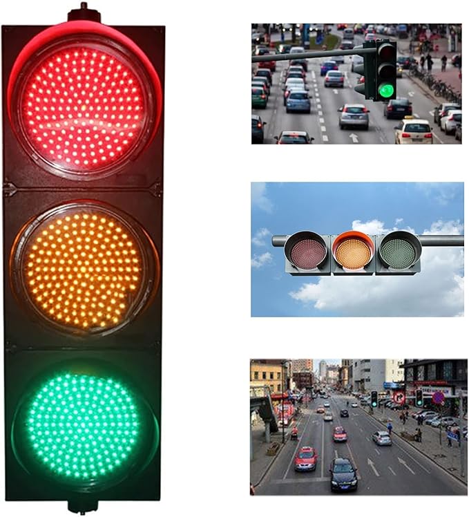 LED Traffic Light, 3 Light Red, Yellow, Green Stop Light