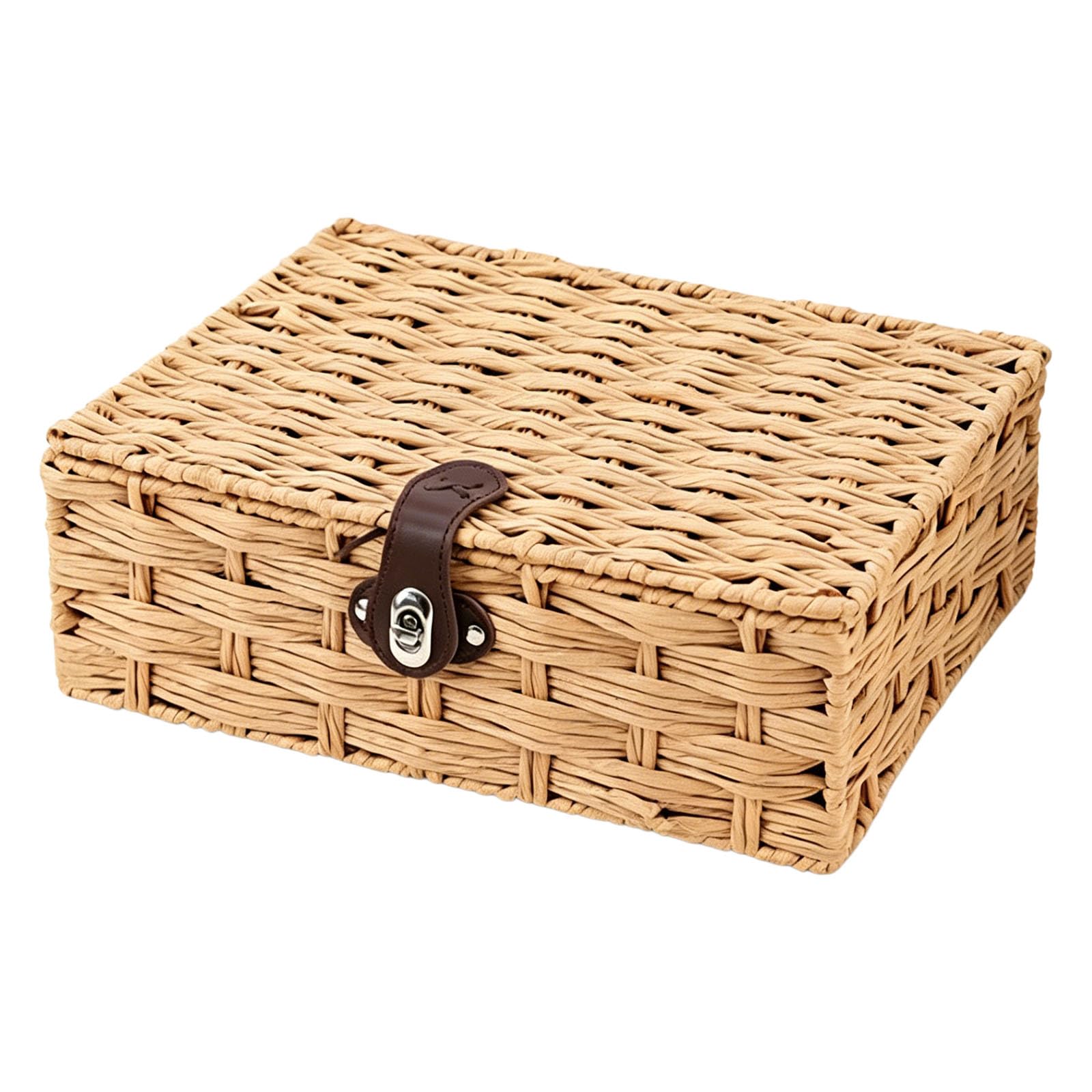 Kaeltsyn Handwoven Storage Bin Cover Design Ideal for Home Offices and Nursery Organization Multipurpose Storage Cart