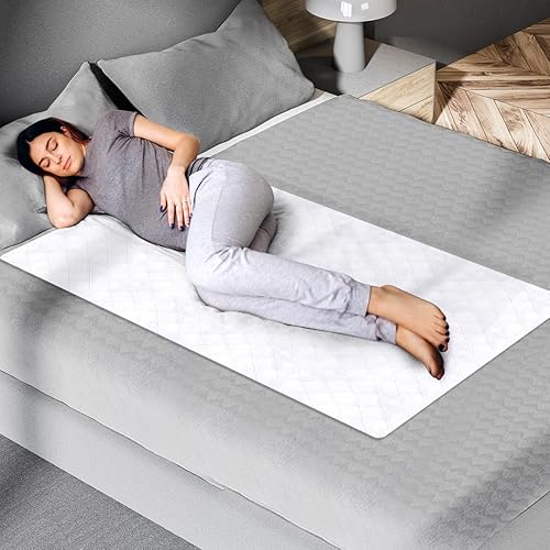Miniatura 19 de Epica Almohadillas de cama lavables e impermeables – 34 x 52 pulgadas (paquete de 2) almohadillas de cama para incontinencia para adultos, protector