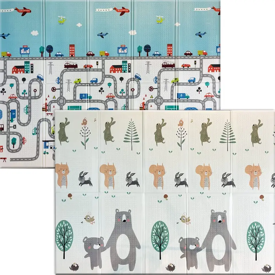 Tapete Tatame Dobrável de Atividades Infantil 1.5x2m (Ursos)