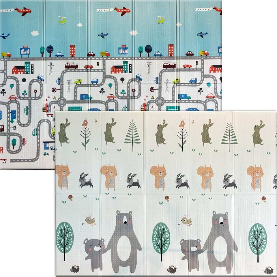 Tapete Tatame Dobrável de Atividades Infantil 1.5x2m (Ursos)