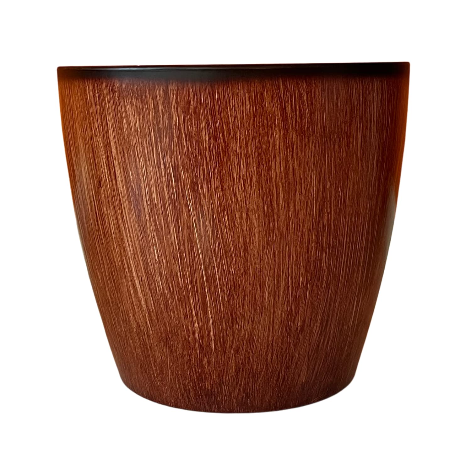 Hug A Plant | Valencia 35CM Round Plastic Pot with Wheels for Home & Garden (35CM | 13 INCH, Pack of 1, Wooden Matt Finish) (B0BJ1RBQD8) Amazon Price History, Amazon Price Tracker