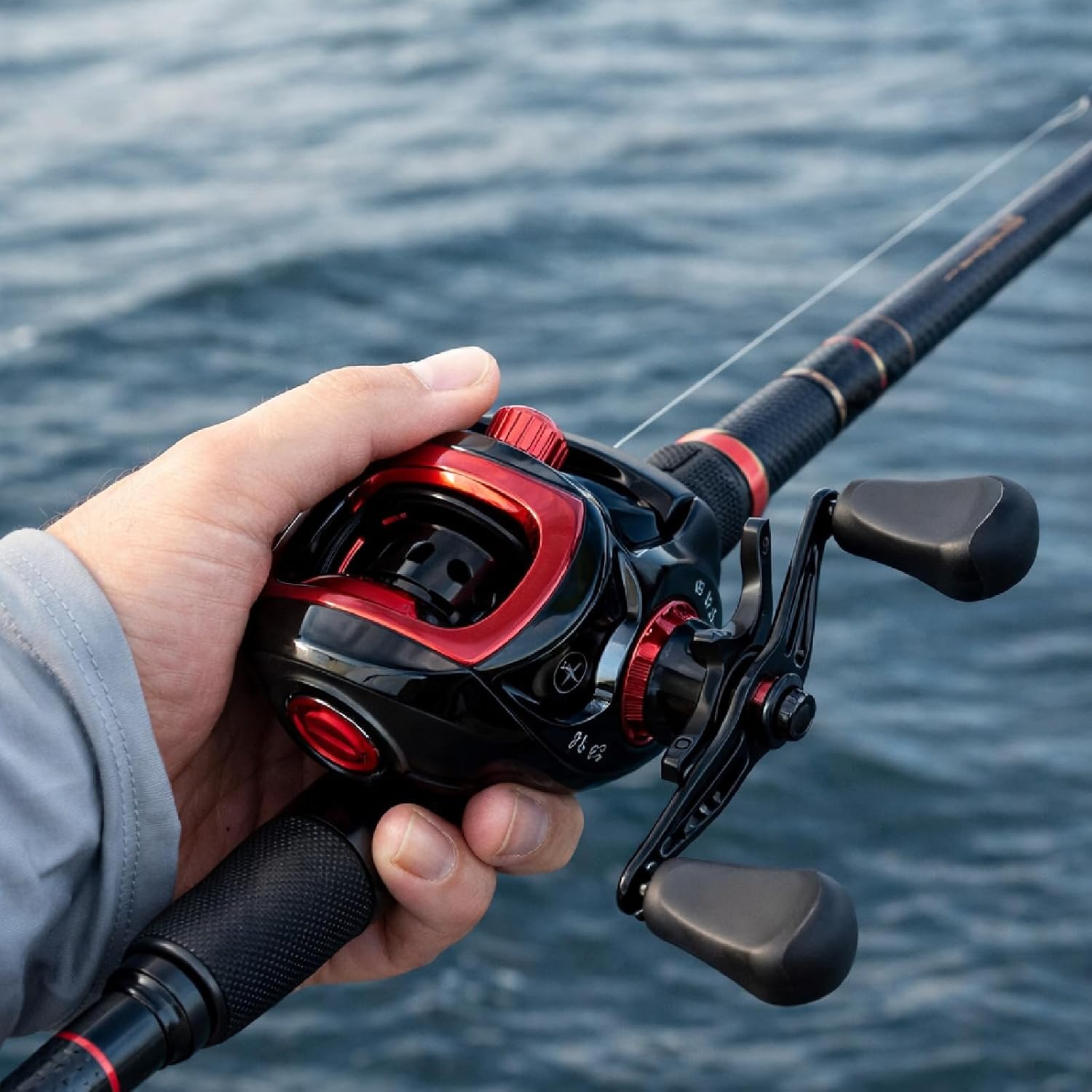 Powerful Metal Baitcasting Reel, 7.2:1 Gear Ratio Baitcast Fishing Reel, Long Cast Spool, Smooth Fishing Reel for Saltwater Freshwater