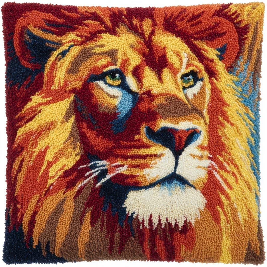 Henypt Latch Hook Kits for Beginners Lion