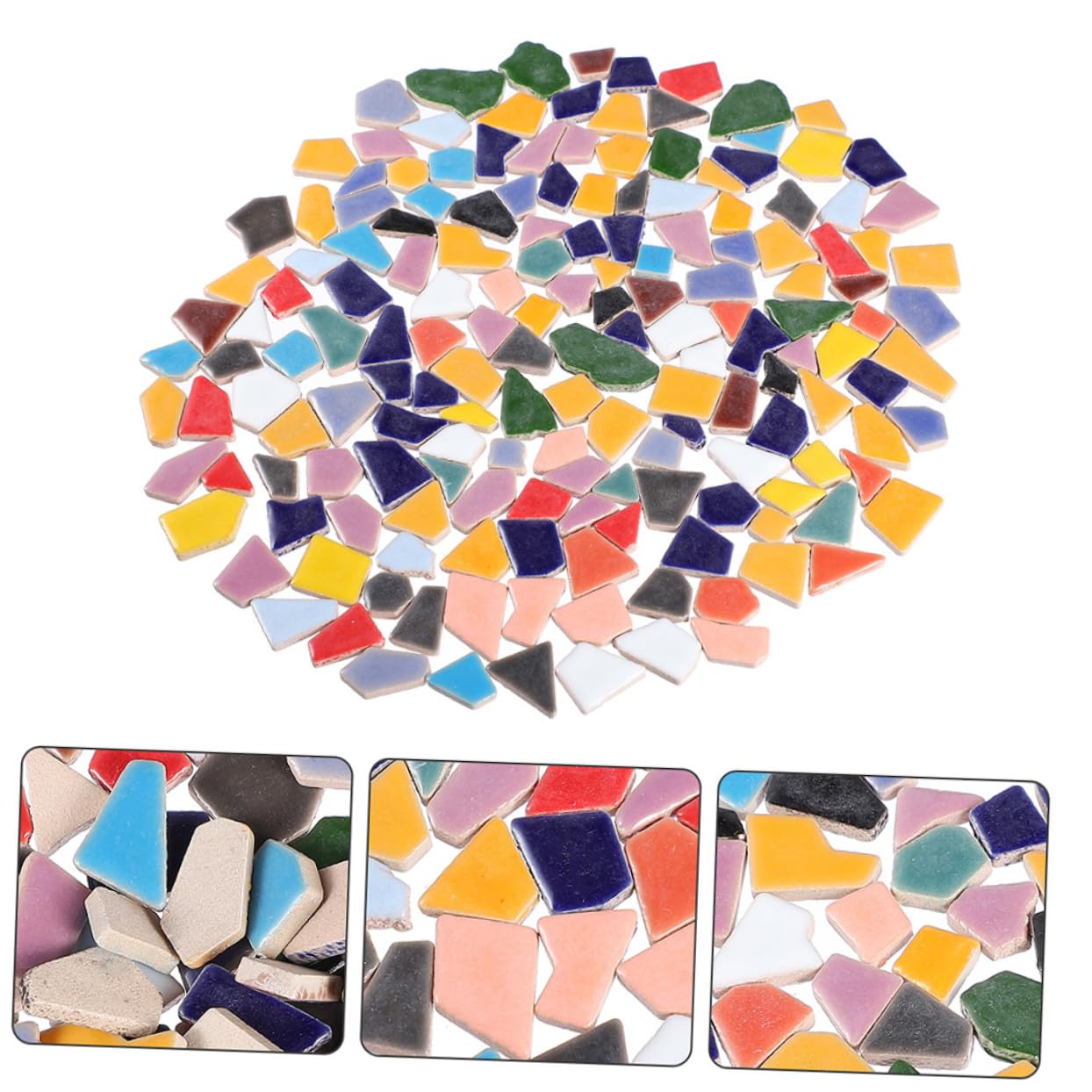 Alipis 1sacchetto Tessere Mosaico in Pietra Irregolare Pezzi Di Mosaico Fai Da Te in Ceramica Accessori Per Artigianato Artistico Colori Vivaci Design Naturale e Moderno