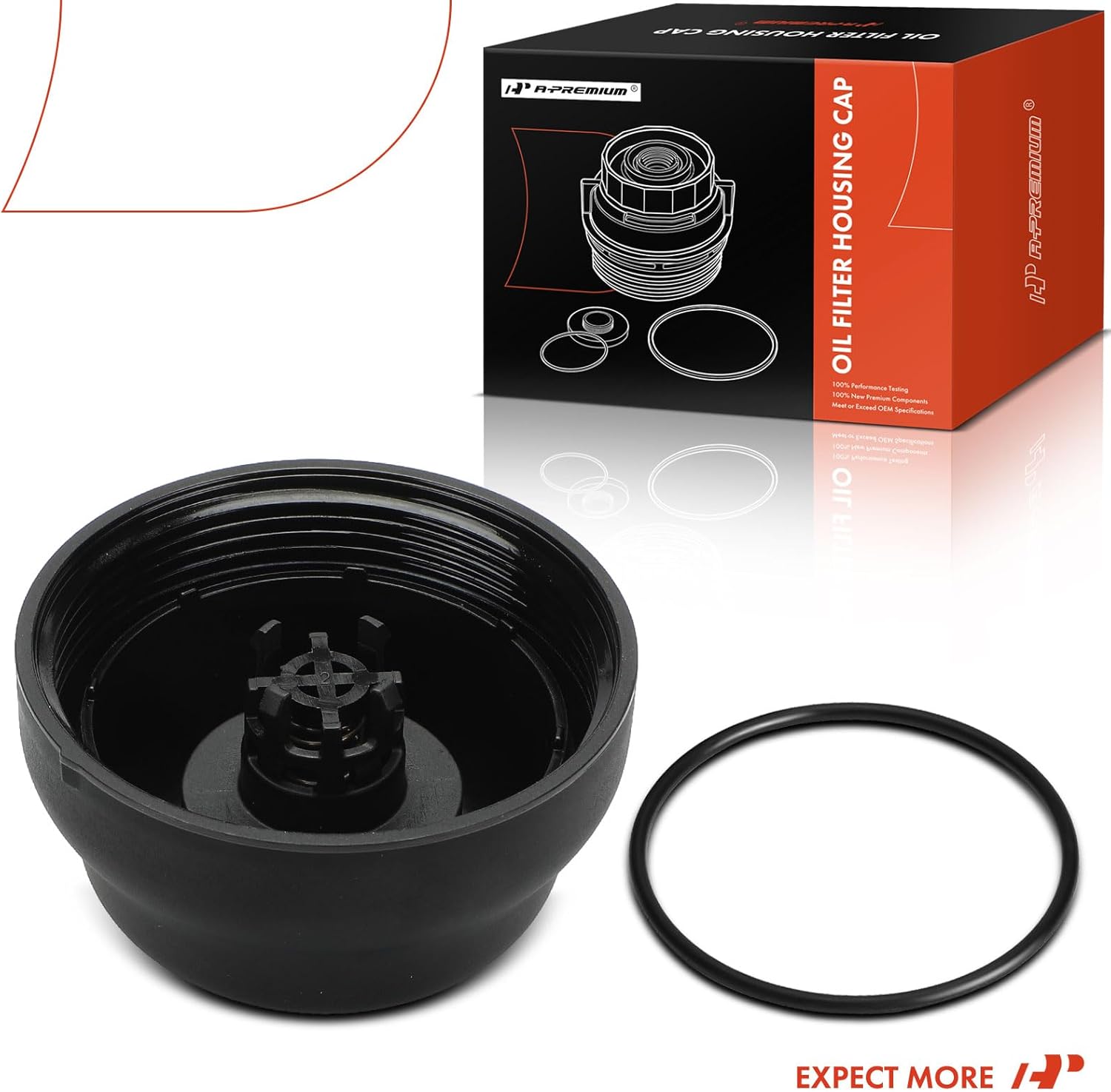 A-Premium Oil Filter Housing Cap Assembly Compatible with Hyundai Sonata 2020-2023, Santa Fe 2021-2023, Tucson 2022-2024, Kona 2022-2023, Santa Cruz 2022-2024 & Kia Sorento, Sportage, K5, 2.0L 2.5L