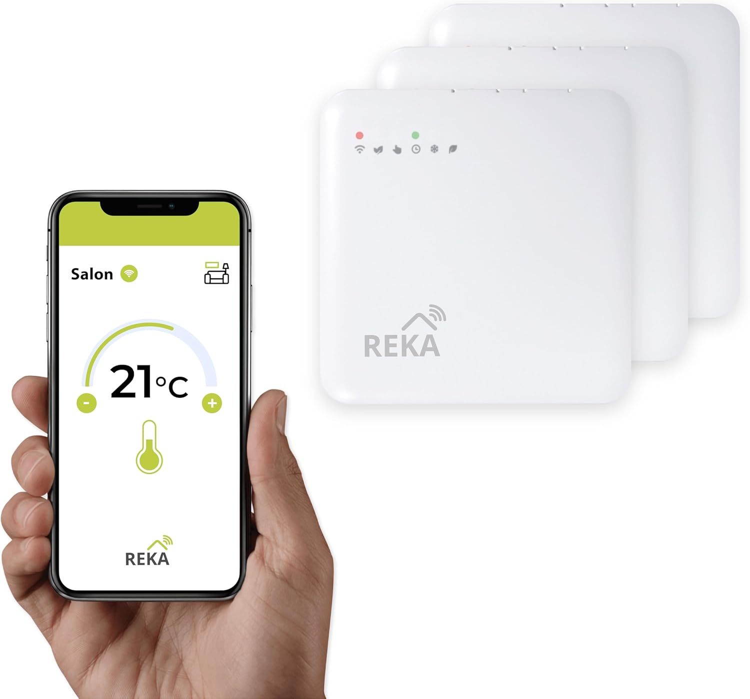 REKA Thermostat and Tuya App Interface