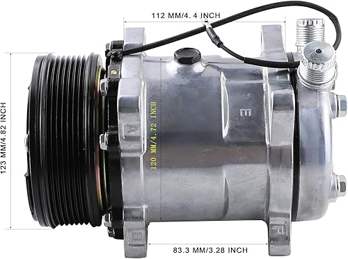 Miniatura 4 de Compresor universal del A/C con la correa serpentina negra del estilo 5H14 R134A del SD 508 del embrague PV7