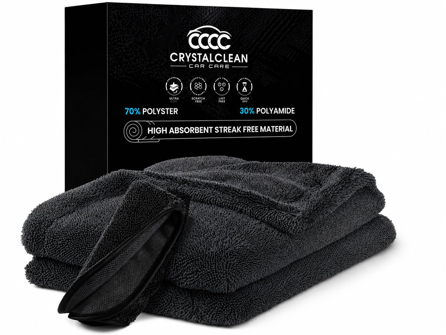 Crystal Clean 1300 GSM Car Drying Towel