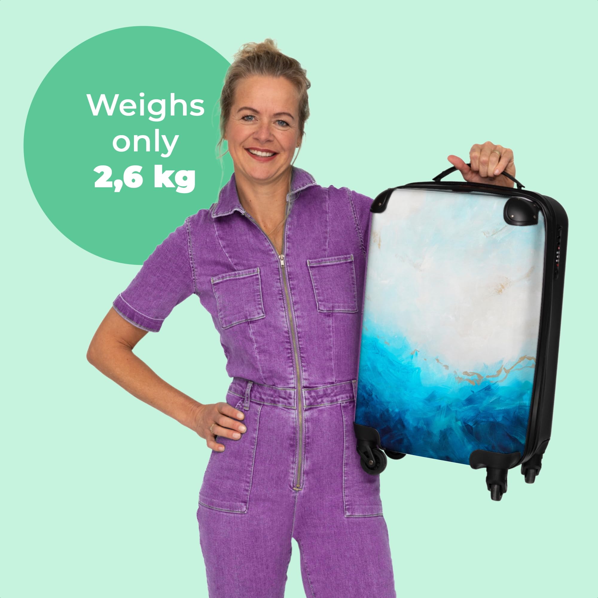 NoBoringSuitcases© Valigia Bagaglio a mano Trolley piccola
