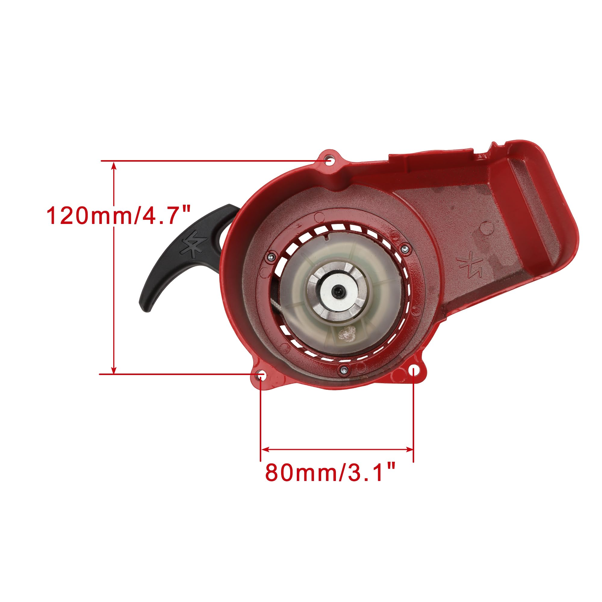 WOOSTAR Rückstoßstarter mit Schwungrad Ersatz für 2 Takt 47ccm 49ccm Pocket Dirtbike Mini ATV Motor