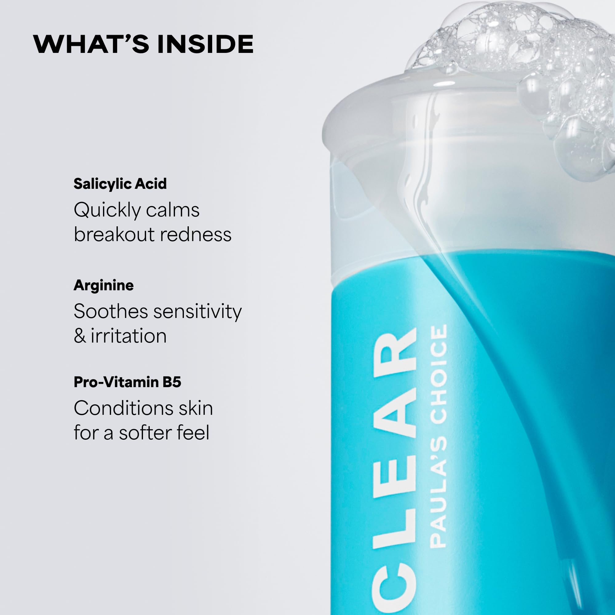 Paula's Choice CLEAR Gel Detergente Viso - Rimuove Brufoli e Pori Dilatati - Riduce Acne e Macchie - con Acido Salicilico e Pantenolo - per Tutti i Tipi di Pelle - 177 ml