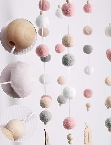 Miniatura 6 de Mobiles de madera para cunas de bebés niños y niñas colores diseñados para hacer juego con el cuarto del bebé