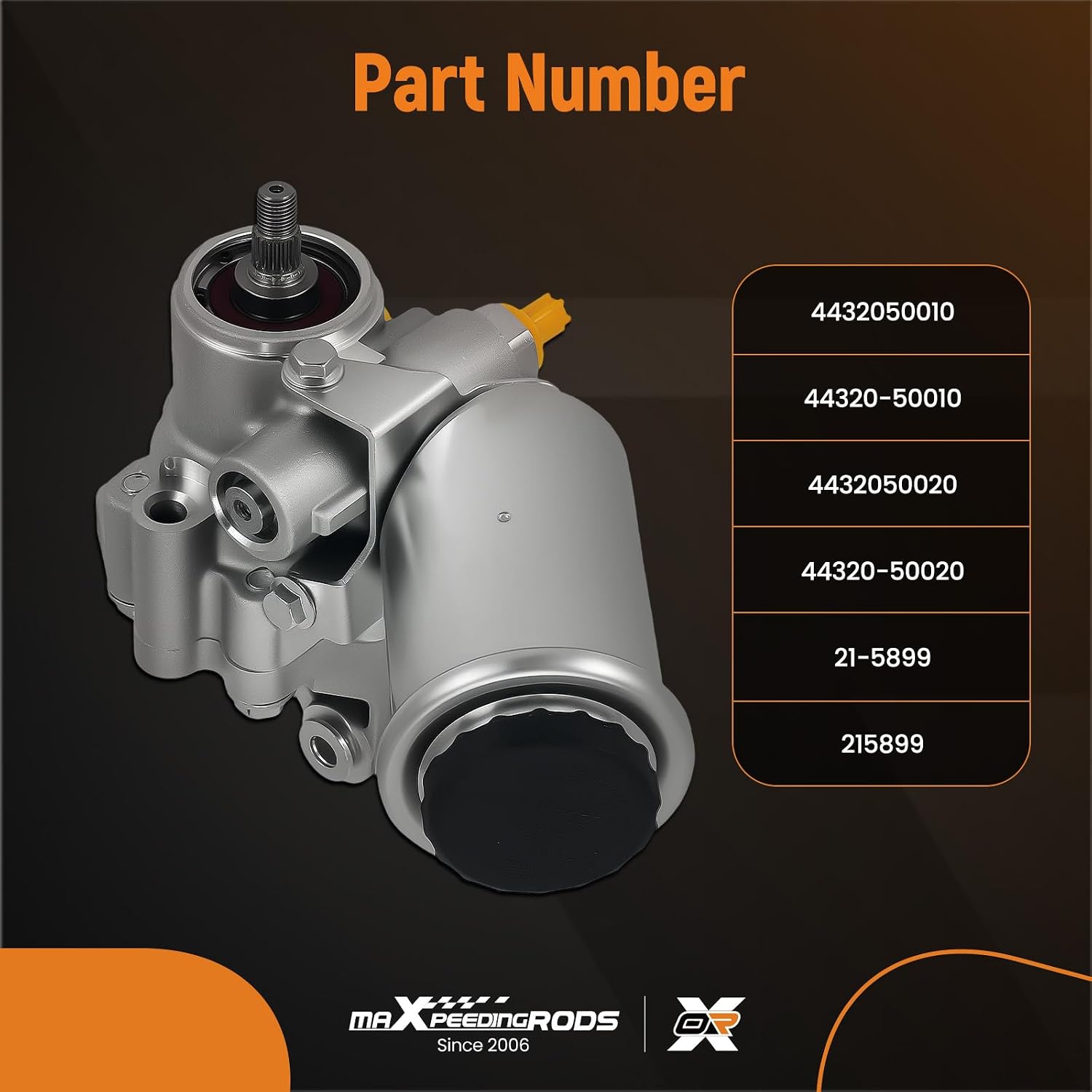 maXpeedingrods Power Steering Pump with Reservoir for Lexus LS400 4.0L V8 1990-1997, Replaces OE# 44320-50020, 4432050010, 21-5899