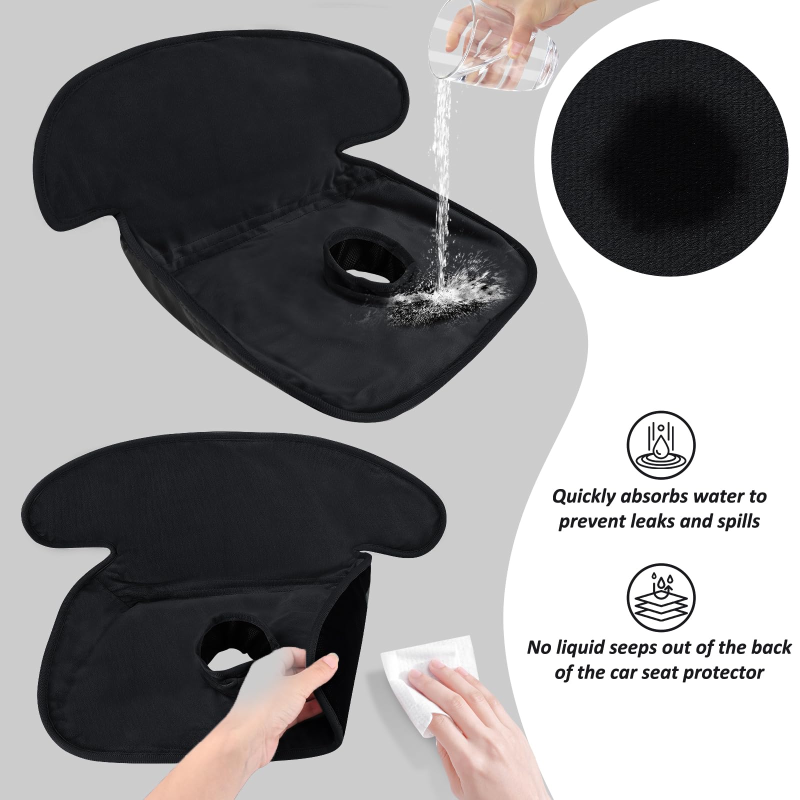 INFANZIA Dry Seat,Paquete de 2 Protectores de Asiento de Coche Impermeables para Entrenamiento de Orinal para niños pequeños, bebés y bebés, Almohadilla para Asientos de Coche, cochecitos