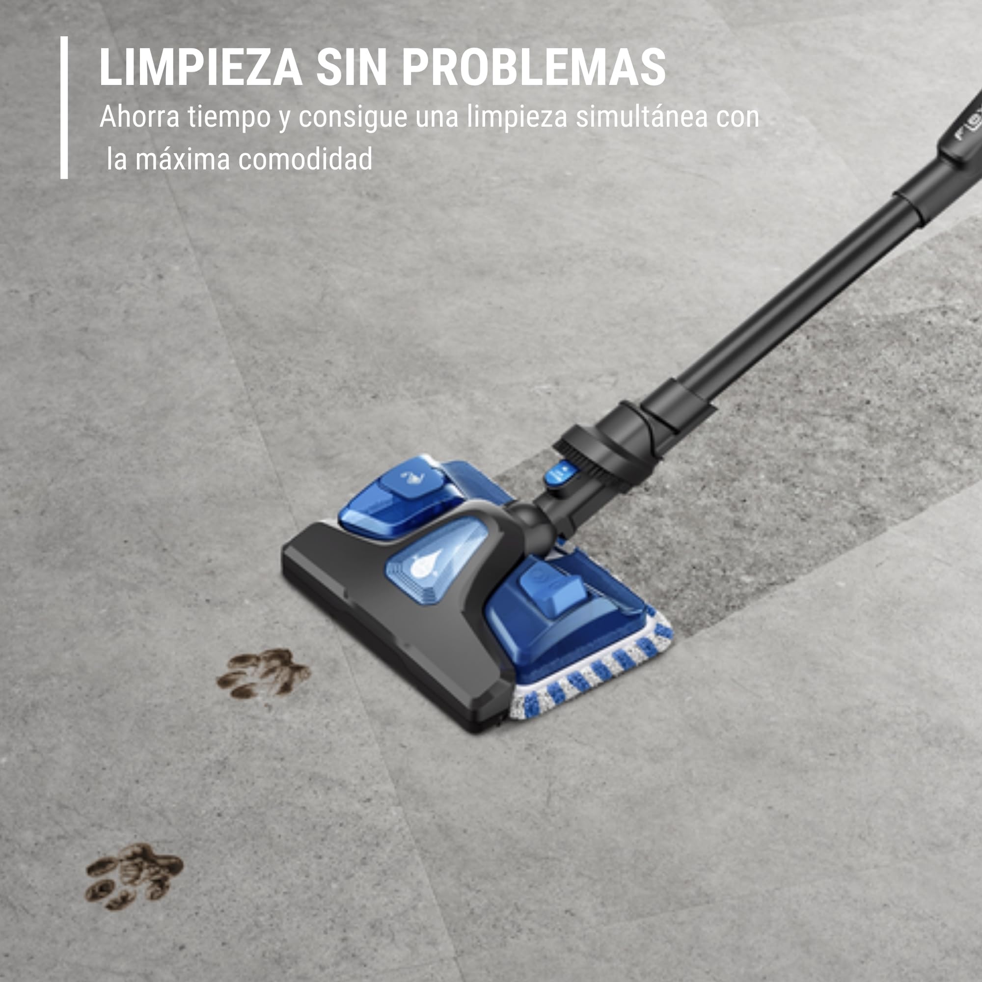Rowenta Cabezal Aqua ZR0096 - Acccesorio cabezal Aqua, aspira y friega, dos toallitas microfibras, dos veces más rápido compatible con la gama X-Force