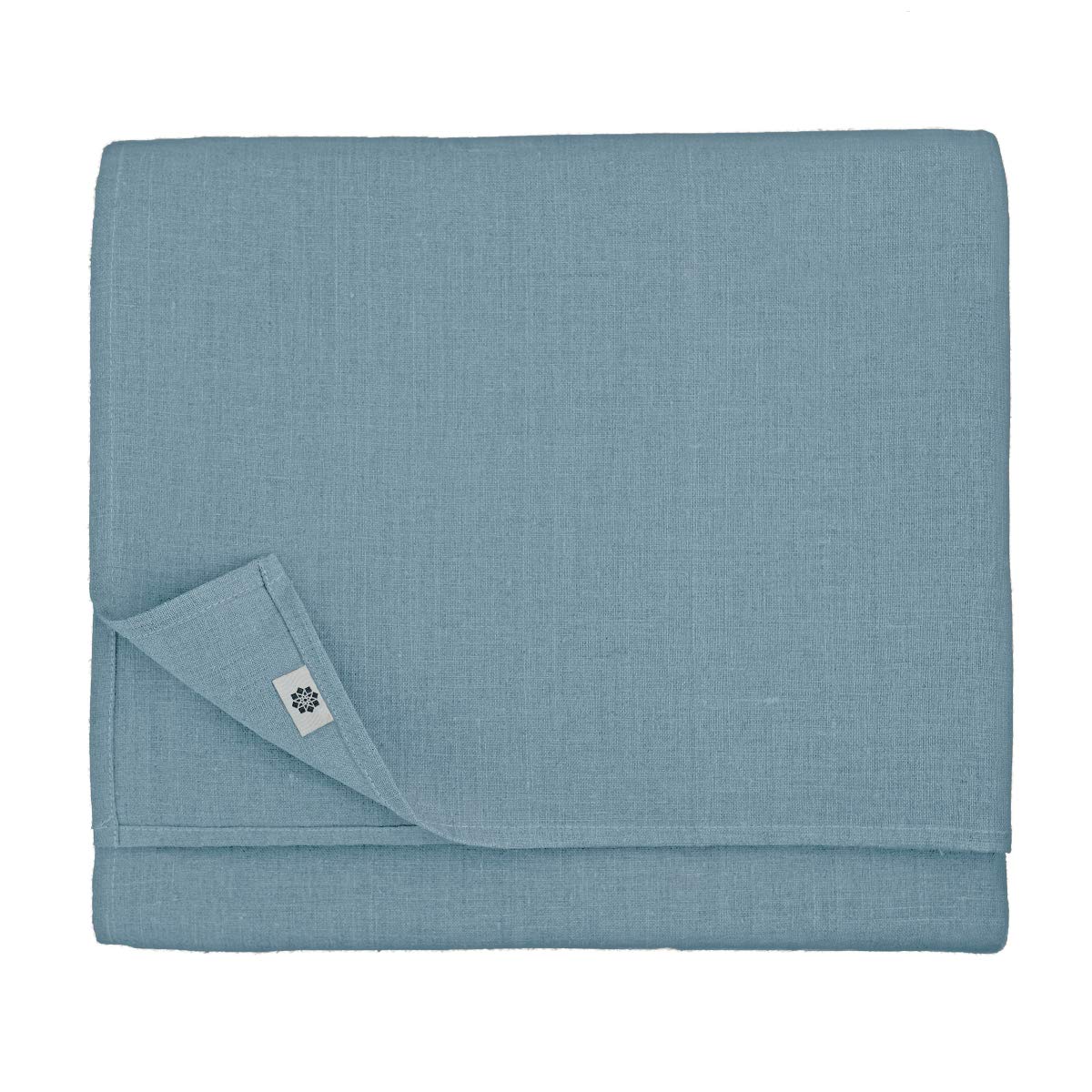 Linen & Cotton Tablecloth CAERULA, 100% Linen - 147 x 147cm (58.8'' x 58.8''), Blue