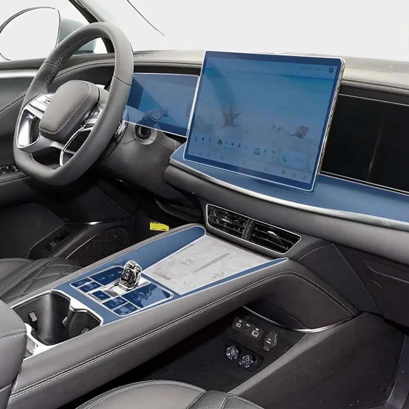 Car Interior Center Console Media Dashboard Navigation TPU Protector Film, for BYD Sealion 7 Electric 2024 Anti-Scratch