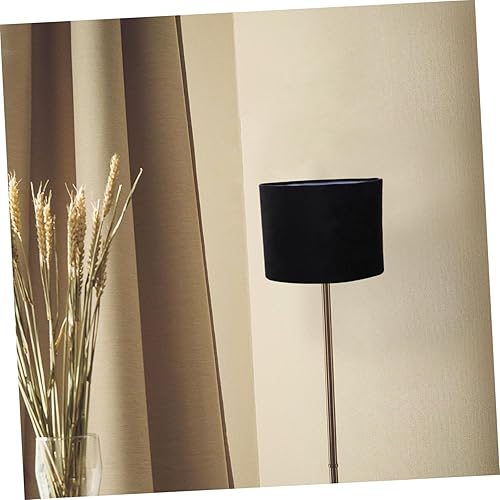 Miniatura 5 de SHERCHPRY Pantalla de lámpara colgante de tela ovalada negra, pantalla de lámpara de pie E27, cubierta de luz con clip, cubierta de luz de repuesto