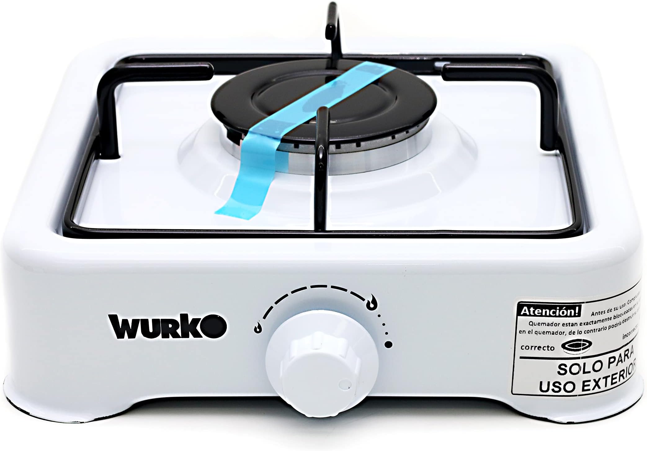 wurko 027030 – Gas Cooker, 1 Fuego, White Enamel
