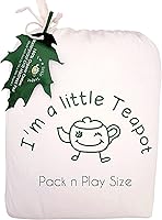 Vista 1 de I'm A Little Teapot Pack and Play - Protector de colchón de algodón orgánico para cuna, funda de colchón impermeable para cuna de bebé, súper suave