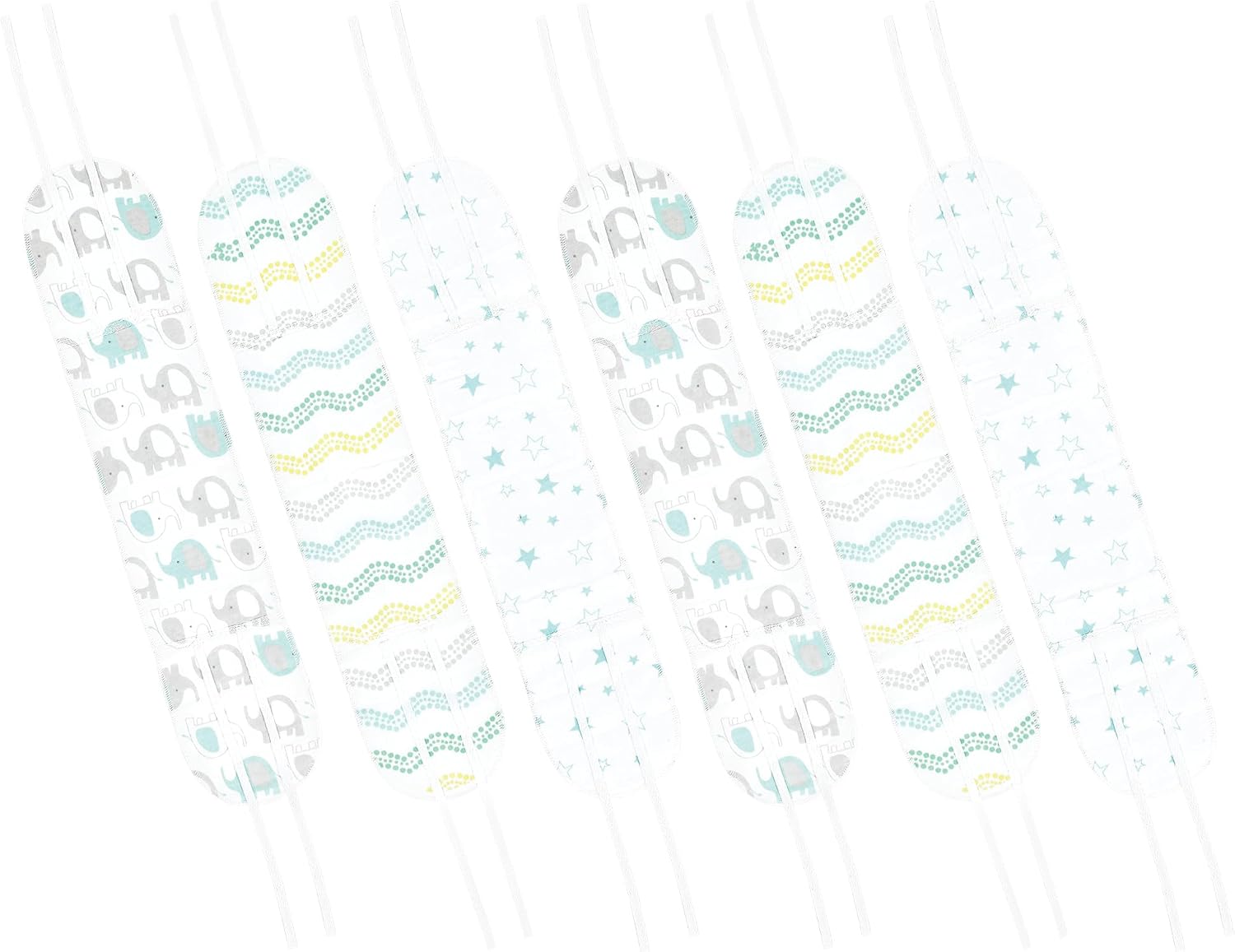 Luvable Friends Baby Luvable Friends Unisex Baby Belly Binder 6pk, Be Brave, 0-6 Months