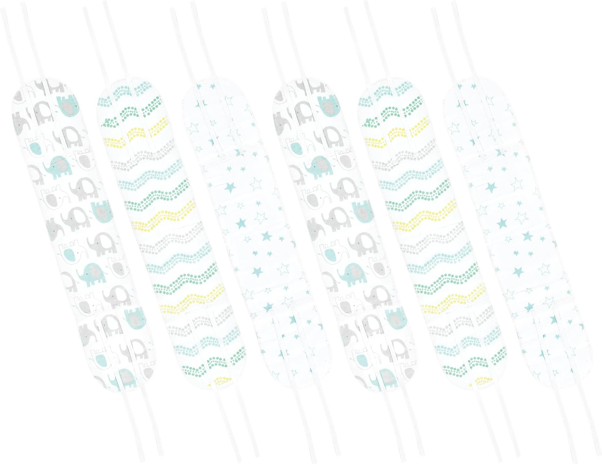 Luvable Friends Baby Luvable Friends Unisex Baby Belly Binder 6pk, Be Brave, 0-6 Months