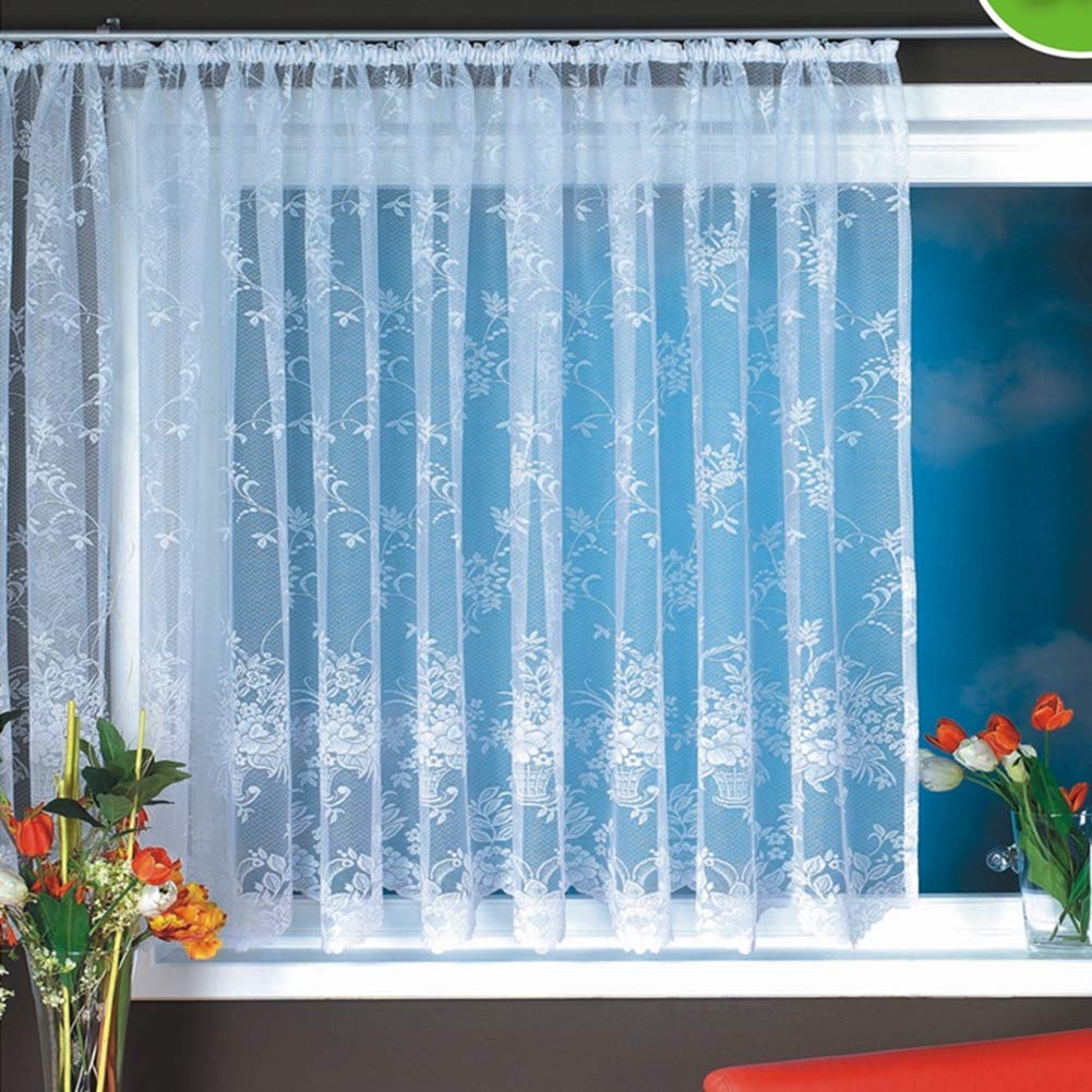 Voile rideaux super doux en dentelle broderie jacquard de haute qualité pour grand salon
