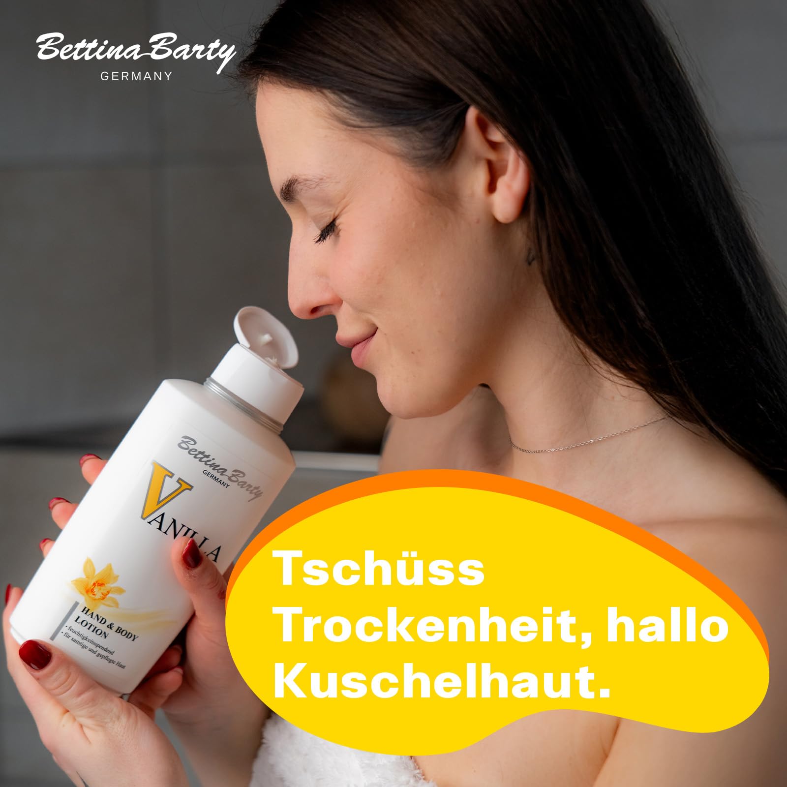 Bettina Barty Vanilla Hand & Body Lotion 12 x 500 ml – Feuchtigkeitspflege mit Vanilleduft für Haut & Hände – Für trockene Haut – Mit schnell einziehender Formel