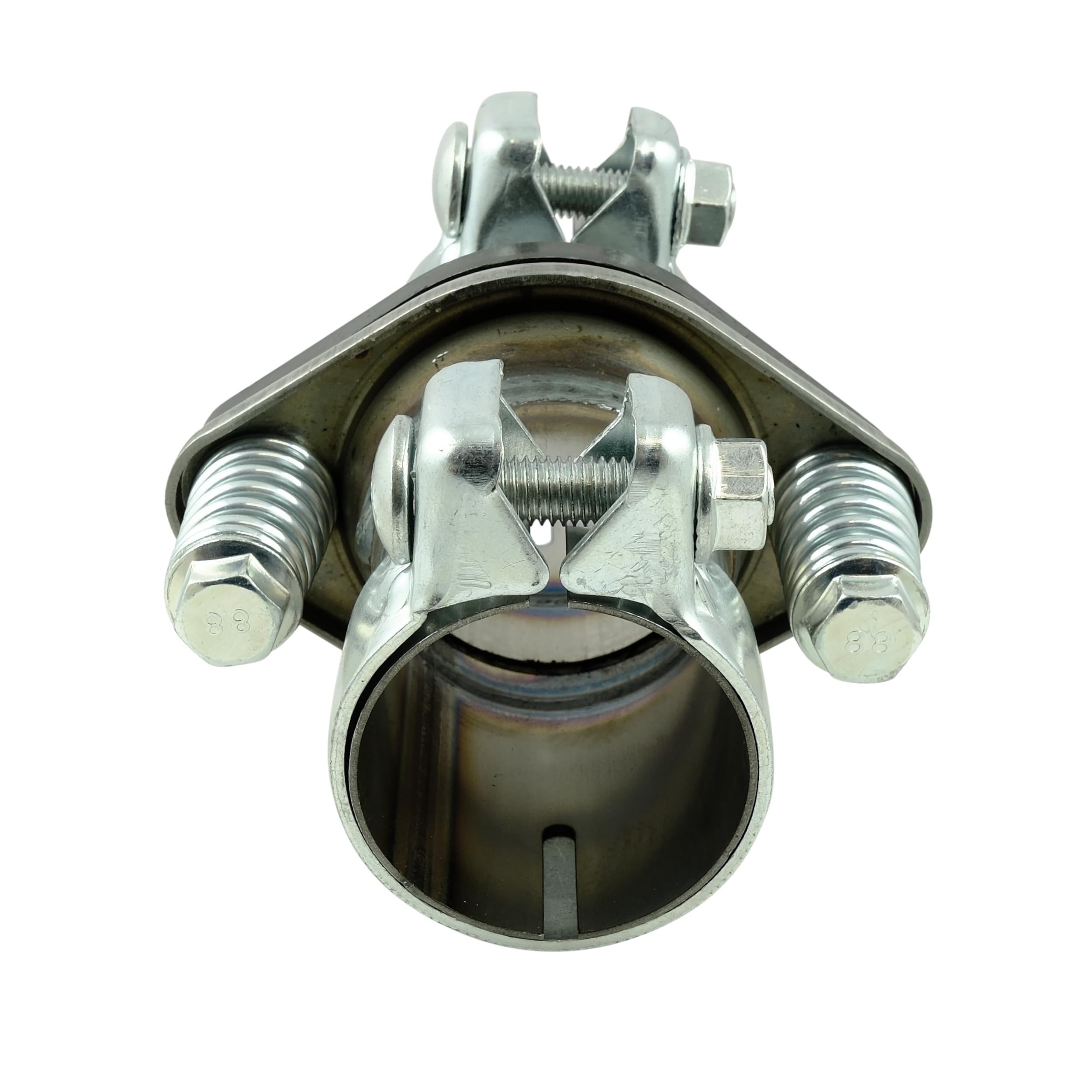 Auspuff Reparatursatz Flanschset Rohrverbinder Kompensator - Mit Schellen 55mm