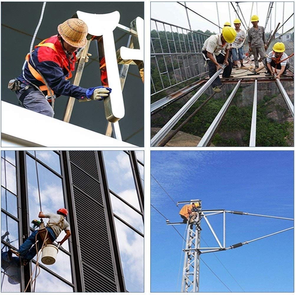 arnés de Seguridad para Trabajos en Altura, Arnés de Escalada Medio Cuerpo, cinturón Seguridad Ajustable, protección contra caídas for Trabajos aéreos, montañismo, Color Negro