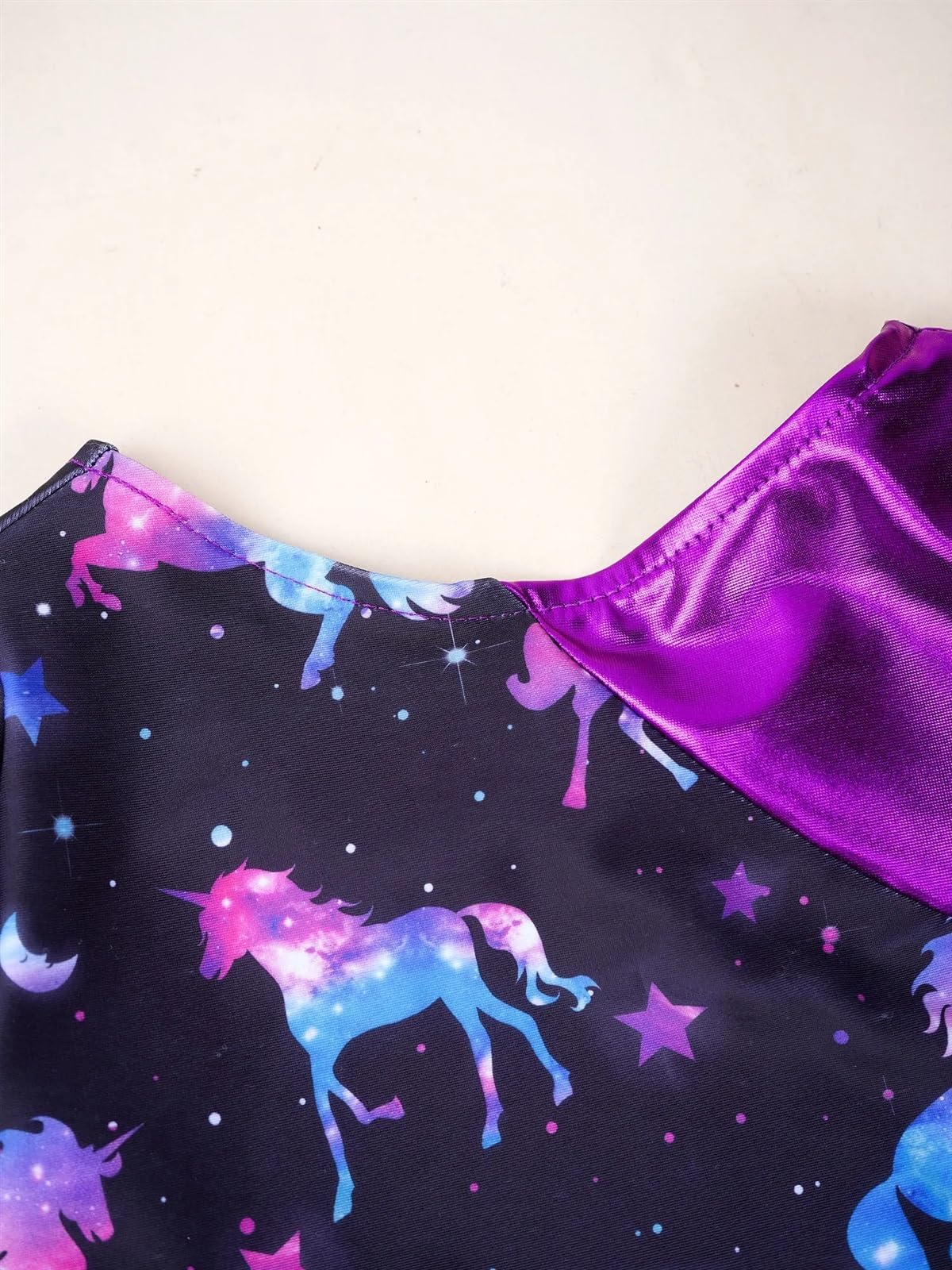 Maillot Gimnasia Ritmica Body de Leotardos de gimnasia for niñas, conjunto de baile de Ballet de manga larga bronceado, mono de entrenamiento de patinaje artístico con pantalones cortos(Blue,6)