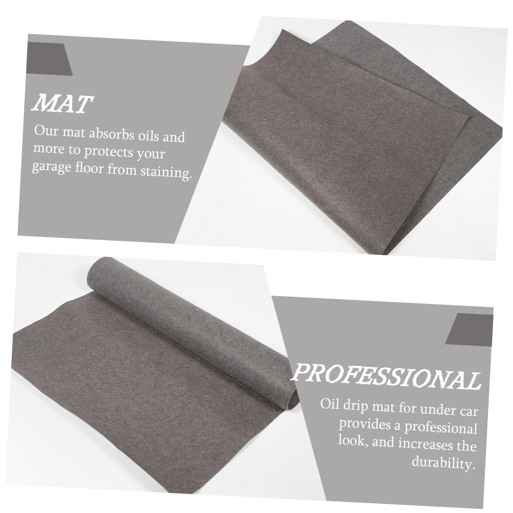 Cabilock Alfombrillas de Fieltro Absorbentes de Aceite para Garaje, Estera para Debajo del Coche, Gruesa y Antideslizante, Tamaño Mediano, Uso en Mantenimiento y Reparación Automotriz para Hombres