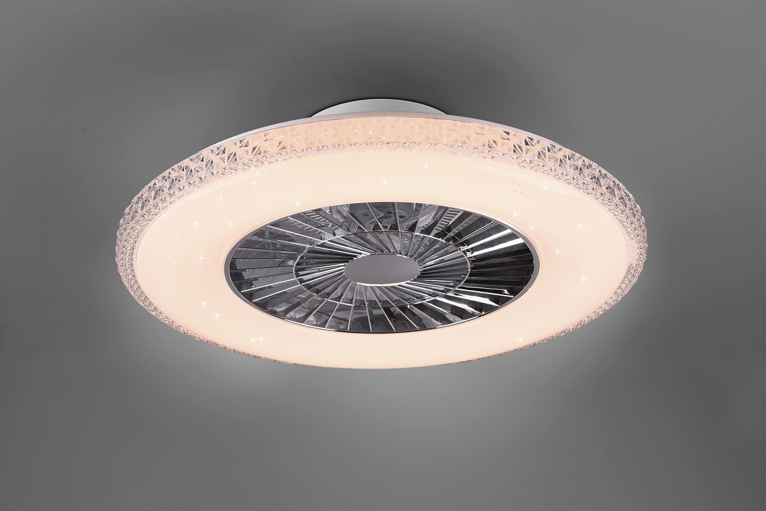 Ventilatore LED da soffitto effetto stella TELECOMANDO Lampada Daylight dimmerabile Reality Lights R62412106