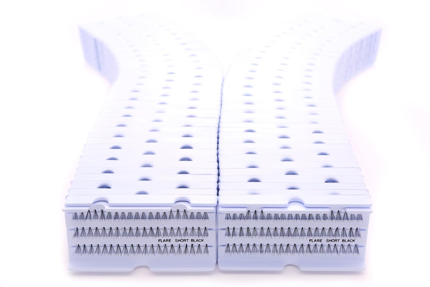 Professional 100packs Individual Lashes (Flare Short Black)