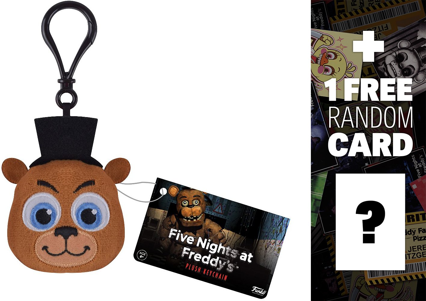 Amazon.com: Five Nights at Freddy's Freddy: Funko x Mini-Head Plushy  Keychain + 1 Free Video Games Themed Trading Card Bundle (091484) : Toys &  Games