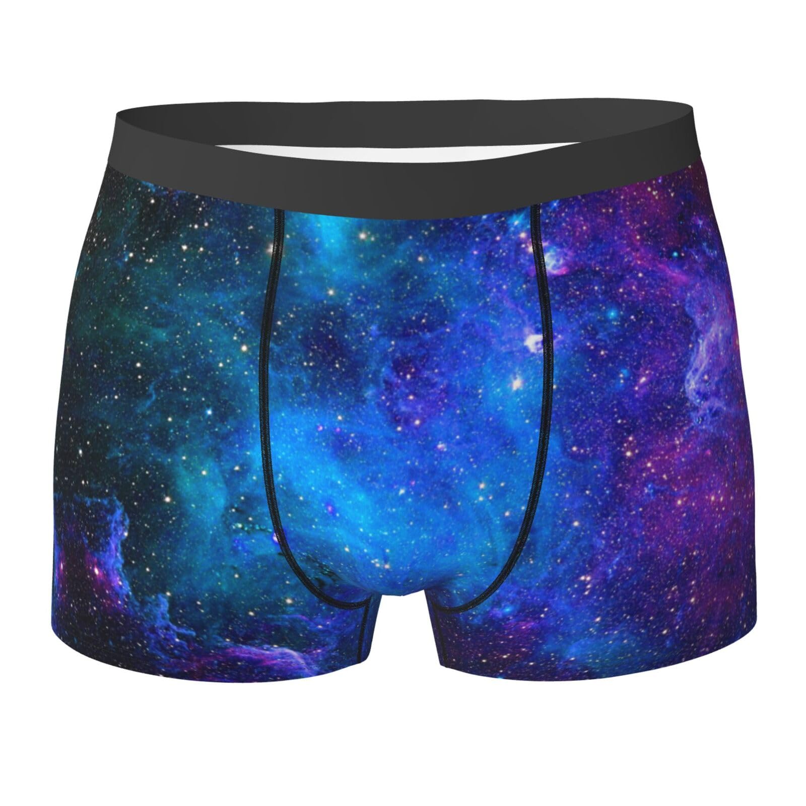 ESASAM Galaxy Print Men'S Boxer Briefs - Comfortable And Stylish Underwear For Men Black