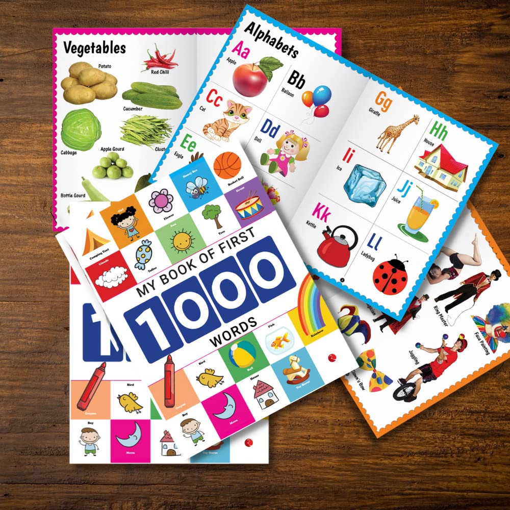 My Book of First 1000 Words - Interactive picture book - Numbers and Alphabets - Children growth and development book - Paperback β Import, 5 September 2022 3