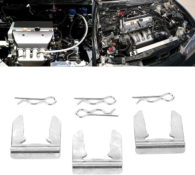 Generic Shifter Cable Mounting Pin Durable Iron Hardware for EK EG K Swap, 3 Clips 4 Pins for Transmission